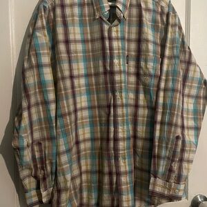 Versace Multicolor Plaid Casual Shirt